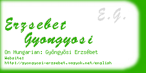 erzsebet gyongyosi business card