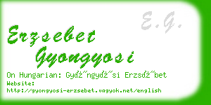 erzsebet gyongyosi business card